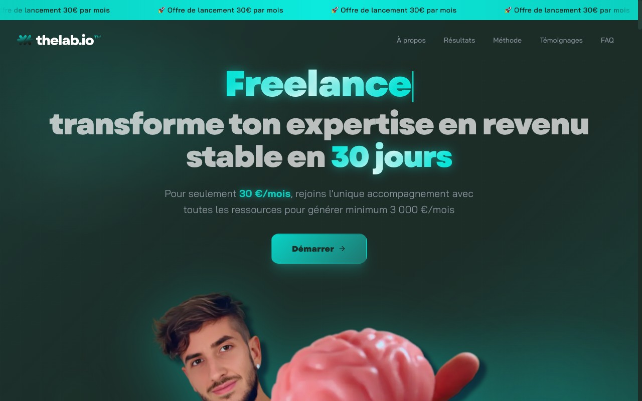 Capture du produit TheLab.io
